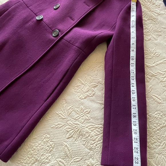 J Crew Size 12 Belted, Double Breasted Style, Plum, Wool Blend - Picture 11 of 11